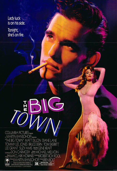 the big town 1987 one sheet poster folded